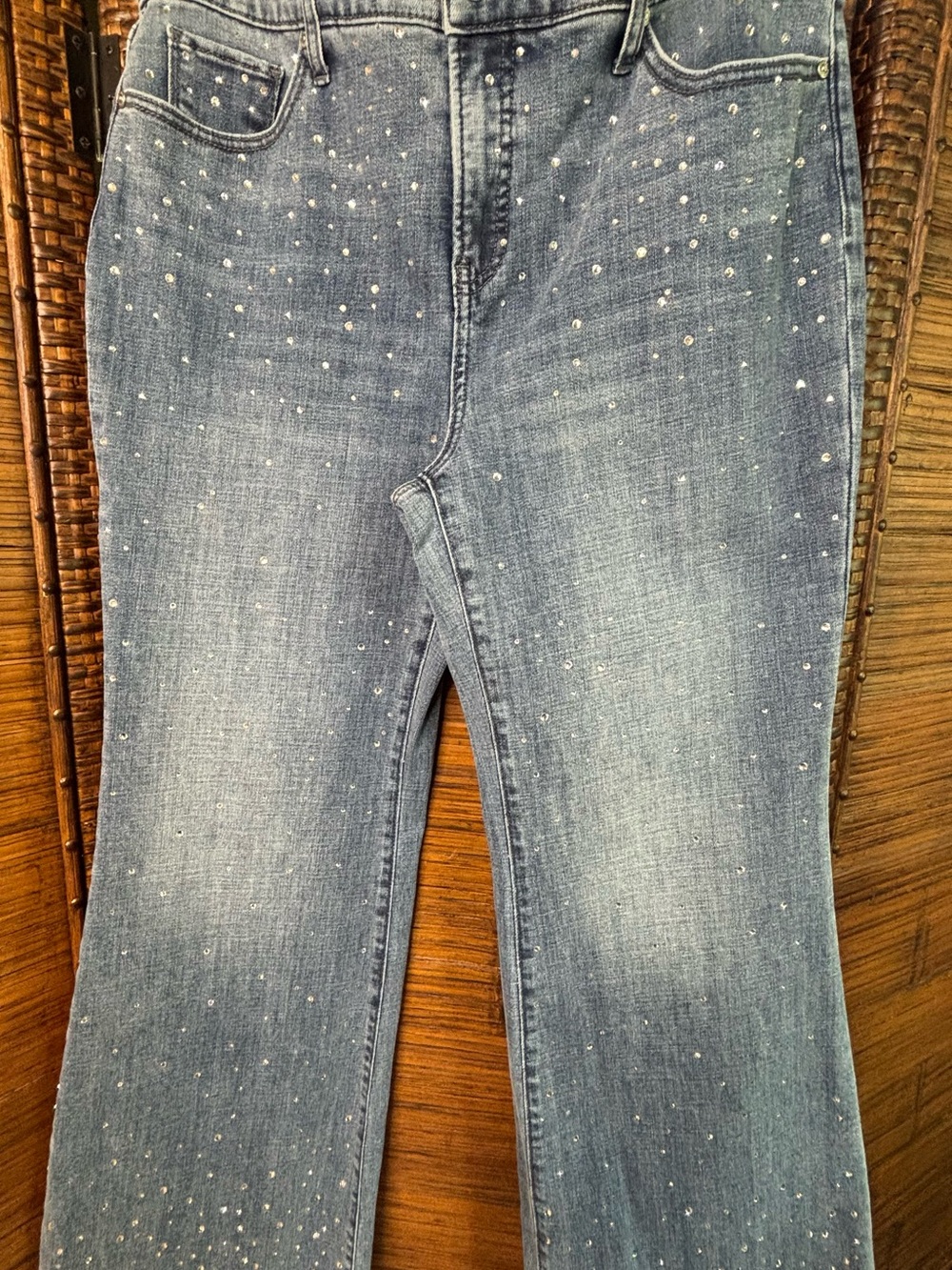 Chico’s Rhinestone Embellished Jeans - Picture 4 of 10